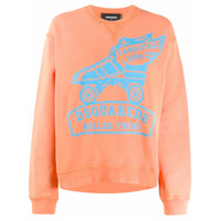 Dsquared2 Moletom com estampa de logo - Laranja