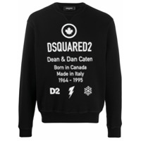 Dsquared2 Moletom com estampa de logo - Preto