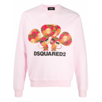 Dsquared2 Moletom com estampa de rato - Rosa