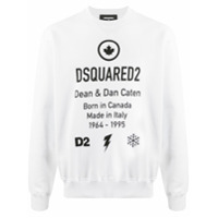 Dsquared2 Moletom decote careca com logo - Branco