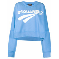 Dsquared2 Moletom oversized com estampa de logo - Azul