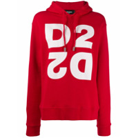 Dsquared2 Moletom vermelho de algodão com monograma