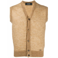 Dsquared2 sleeveless knitted cardigan - Neutro