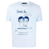 Dsquared2 slogan print short-sleeve T-shirt - Azul