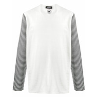 Dsquared2 striped-sleeve cotton T-shirt - Branco