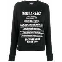 Dsquared2 Suéter com estampa Brand Description - Preto