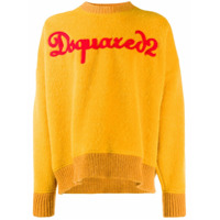 Dsquared2 Suéter oversized com logo - Amarelo