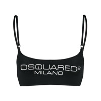 Dsquared2 Sutiã de biquíni com logo - Preto