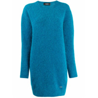Dsquared2 Vestido suéter mangas longas - Azul