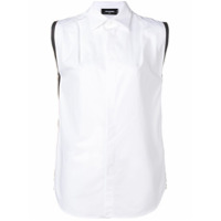 Dsquared2 zip trim sleeveless shirt - Branco