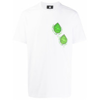 DUOltd Camiseta com estampa de folhas - Branco