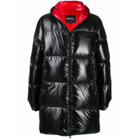 Duvetica high-shine quilted hooded coat - Preto