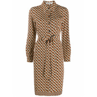 DVF Diane von Furstenberg Chemise com estampa de corrente - Marrom