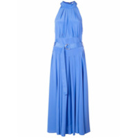 DVF Diane von Furstenberg Vestido frente única em crepe de china - Azul