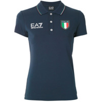 Ea7 Emporio Armani Camisa polo com logo - Azul