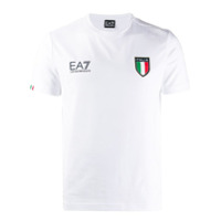 Ea7 Emporio Armani Camiseta Italia - Branco