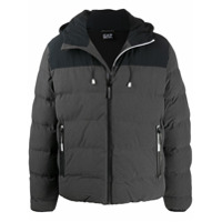 Ea7 Emporio Armani colour-block quilted jacket - Cinza
