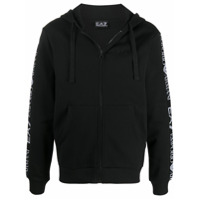 Ea7 Emporio Armani Moletom com logo e capuz - Preto