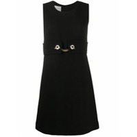 Edward Achour Paris Vestido reto sem mangas - Preto