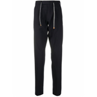 Eleventy Calça slim com ajuste no cós - Azul