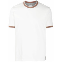 Eleventy Camiseta decote careca com acabamento contrastante - Branco