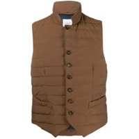 Eleventy down-padded button front gilet - Marrom