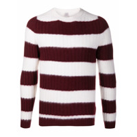 Eleventy Suéter de tricô com listras - Vermelho