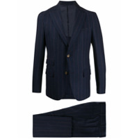 Eleventy woven pinstripe single-breasted suit - Azul