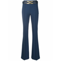 Elisabetta Franchi belted wide-leg trousers - Azul