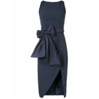 Elisabetta Franchi bow and slit pencil dress - Azul