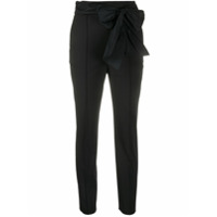 Elisabetta Franchi Calça cigarrete com laço frontal - Preto