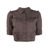 Elisabetta Franchi cropped fitted shirt - Preto