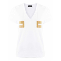 Elisabetta Franchi embroidered logo cotton T-shirt - Branco