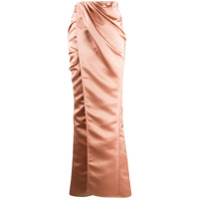 Elisabetta Franchi Saia longa drapeada com transpasse - Rosa