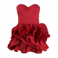 Elisabetta Franchi strapless ruffle mini dress - Vermelho
