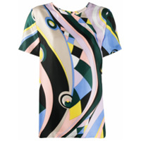 Emilio Pucci Blusa de seda com estampa Occhi - Verde