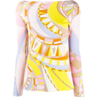 Emilio Pucci Blusa mangas longas com estampa Wally - Rosa