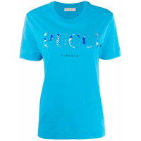 Emilio Pucci Camiseta com estampa de logo - Azul