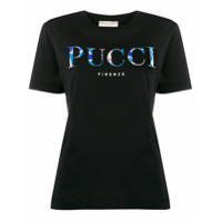 Emilio Pucci Camiseta com estampa de logo - Preto