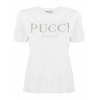 Emilio Pucci Camiseta com logo de strass - Branco