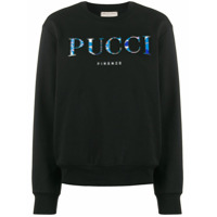 Emilio Pucci Moletom com estampa de logo - Preto