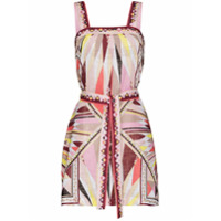 Emilio Pucci Vestido de algodão com estampa Bes - Rosa