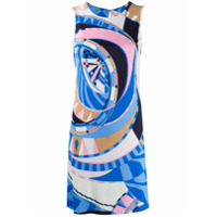 Emilio Pucci Vestido Wally com estampa - Azul