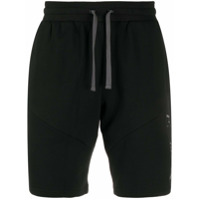 Emporio Armani Bermuda esportiva com logo bordado - Preto