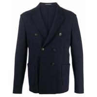 Emporio Armani Blazer de alfaiataria com abotoamento duplo - Azul
