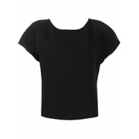 Emporio Armani Blusa mangas curtas com decote arredondado - Preto