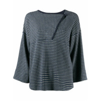 Emporio Armani Blusa xadrez mangas longas - Cinza