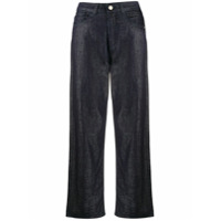 Emporio Armani Calça cropped cintura alta - Azul