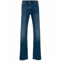 Emporio Armani Calça jeans reta com efeito desbotado - Azul