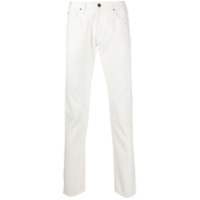 Emporio Armani Calça jeans reta com placa de logo - Branco